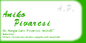 aniko pivarcsi business card